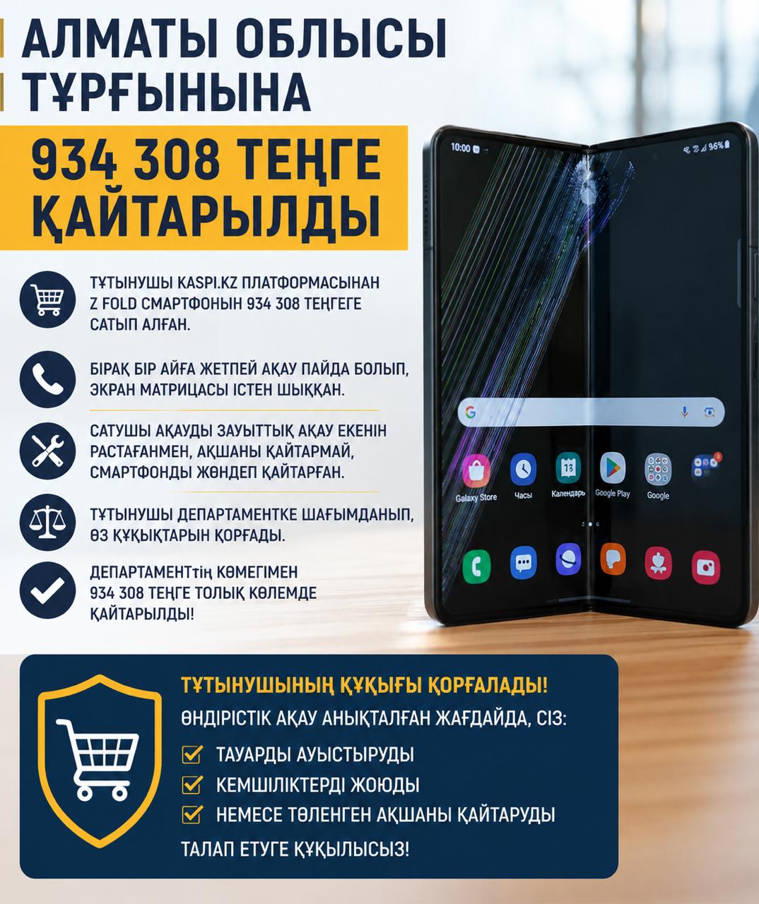АЛМАТЫ ОБЛЫСЫ ТҰРҒЫНЫНА 934 308 ТЕҢГЕ ҚАЙТАРЫЛДЫ