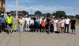 «Құрылтайға жол» веломарафонының қатысушылары Қарасай ауданына жетті